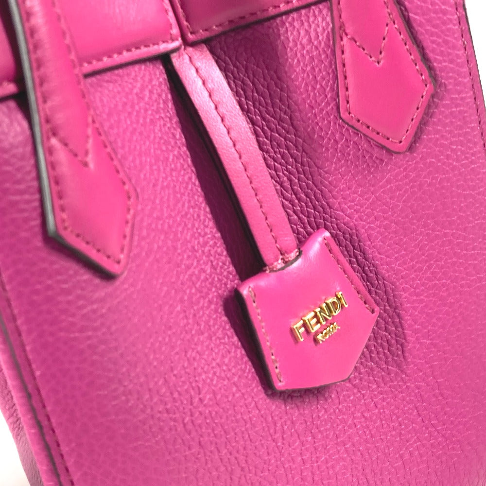 FENDI 8BS083 ORIGAMI MINI オリガミミニ スモール 肩掛け ショルダーバッグ レザー レディース パープル - brandshop-reference
