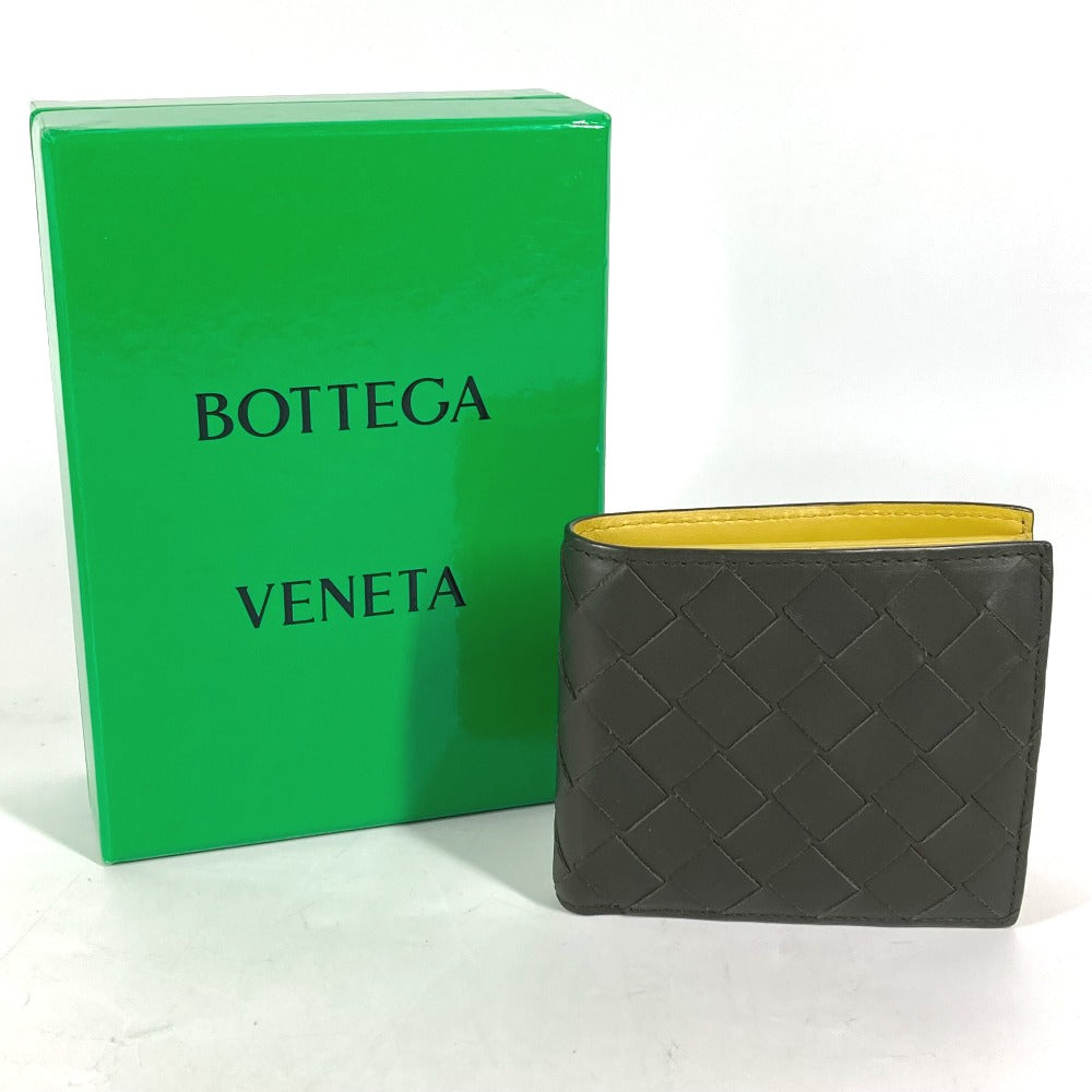 BOTTEGA VENETA イントレチャート コンパクトウォレット 2つ折り財布 レザー メンズ