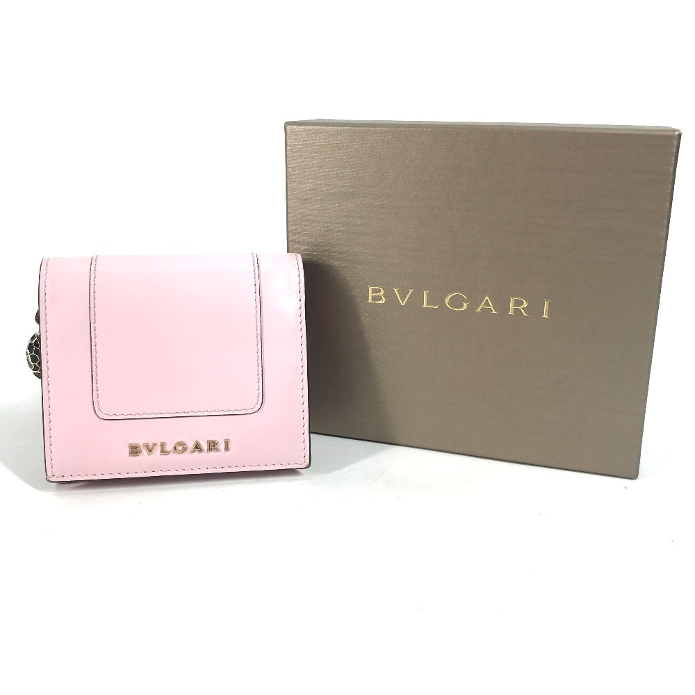 BVLGARI セルペンティ コンパクトウォレット 3つ折り財布 レザー レディース - brandshop-reference