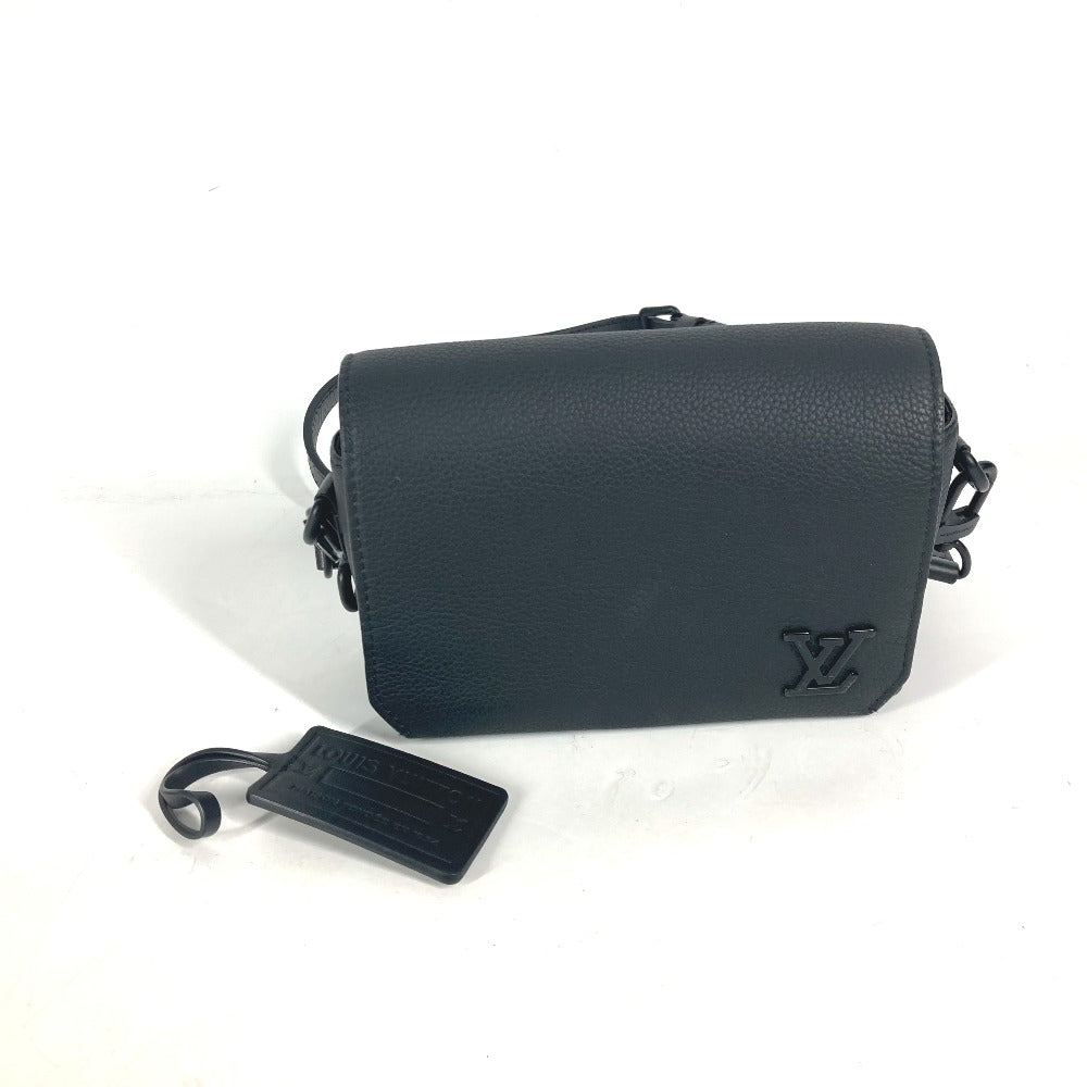 LOUIS VUITTON M82085 LVアエログラム ファストライン・ウェアラブル ウォレット カバン 斜め掛け ポシェット ショルダーバッグ レザー メンズ ブラック