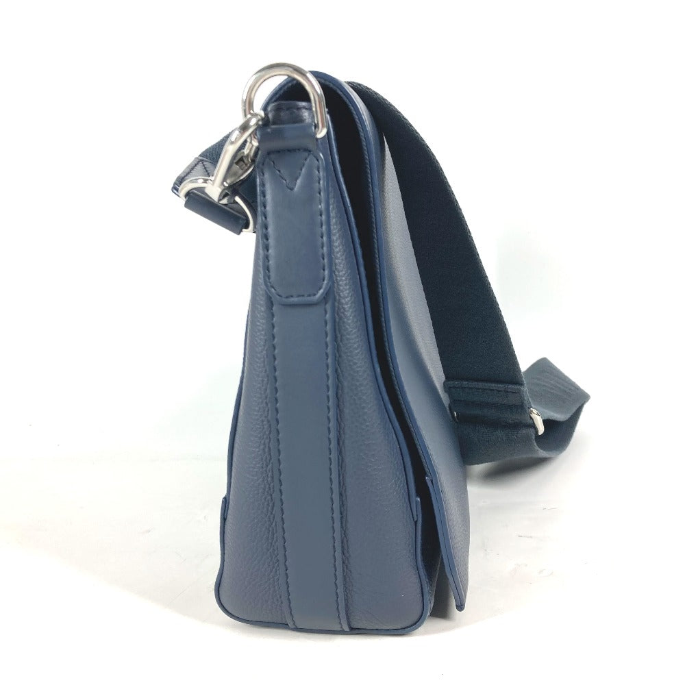 LOUIS VUITTON M21363 LV アエログラム テイクオフ メッセンジャー 斜め掛け カバン フラップ ショルダーバッグ レザー レディース ネイビー