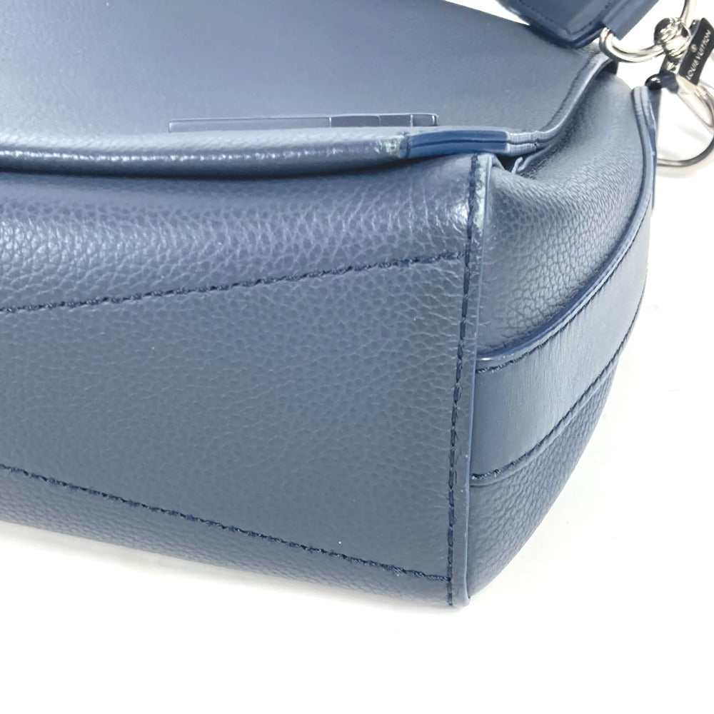 LOUIS VUITTON M21363 LV アエログラム テイクオフ メッセンジャー 斜め掛け カバン フラップ ショルダーバッグ レザー レディース ネイビー
