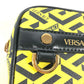 VERSACE 総ロゴ ラグレカ スクレア メイクポーチ 化粧ポーチ マルチポーチ ポーチ レザー レディース イエロー