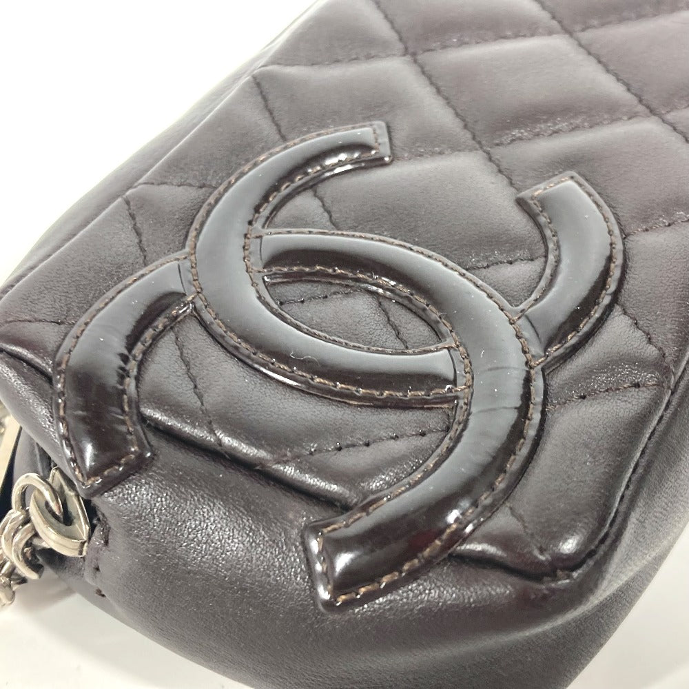 CHANEL メイクポーチ 化粧ポーチ カンボンライン  CC ココマーク ペンケース ポーチ レザー レディース - brandshop-reference