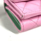 CHANEL AP3182 CC ココマーク マトラッセ スモールフラップウォレット コンパクトウォレット 3つ折り財布 キャビアスキン レディース ピンク