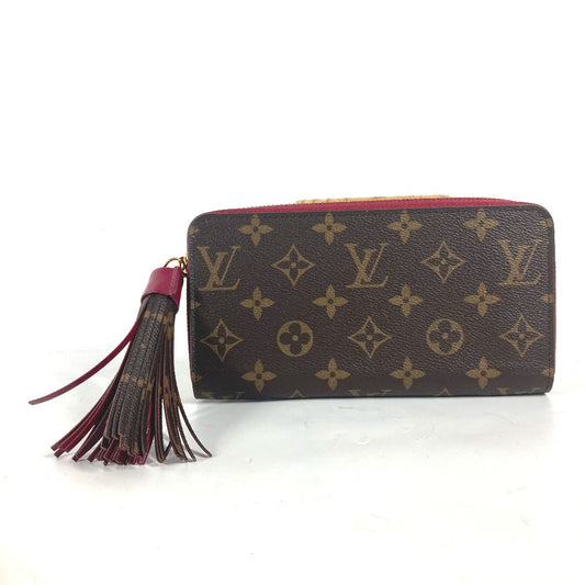 LOUIS VUITTON M62256 モノグラム タッセル付き ジッピー・ウォレット ラウンドファスナー 長財布 モノグラムキャンバス レディース