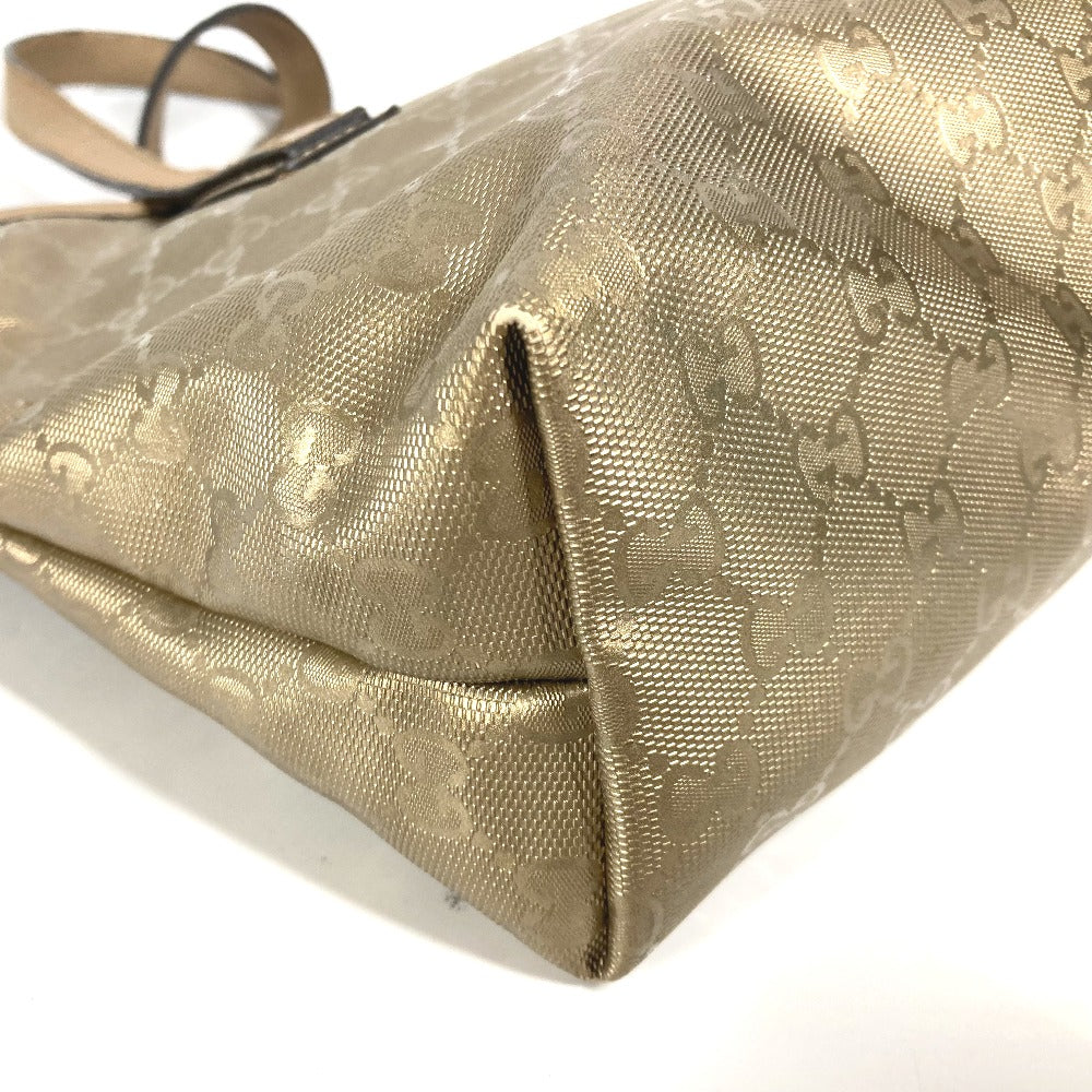 GUCCI 211138 GG インプリメ 肩掛け カバン トートバッグ ショルダーバッグ PVC/レザー メンズ ゴールド