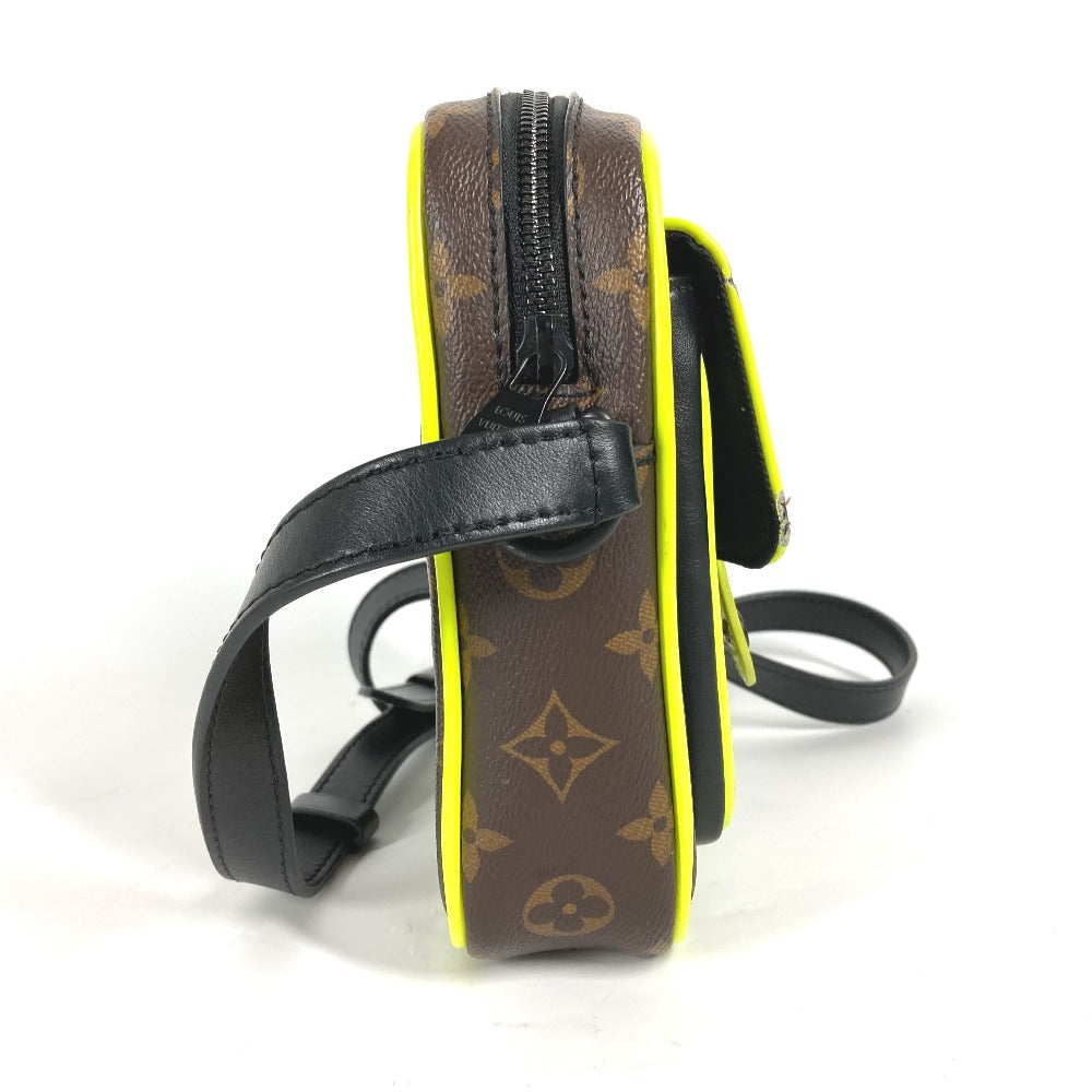 LOUIS VUITTON M80793 モノグラムマカサー クリストファー ウェアラブル ウォレット 斜め掛け ポシェット カバン ショルダーバッグ モノグラムキャンバス メンズ ブラウン