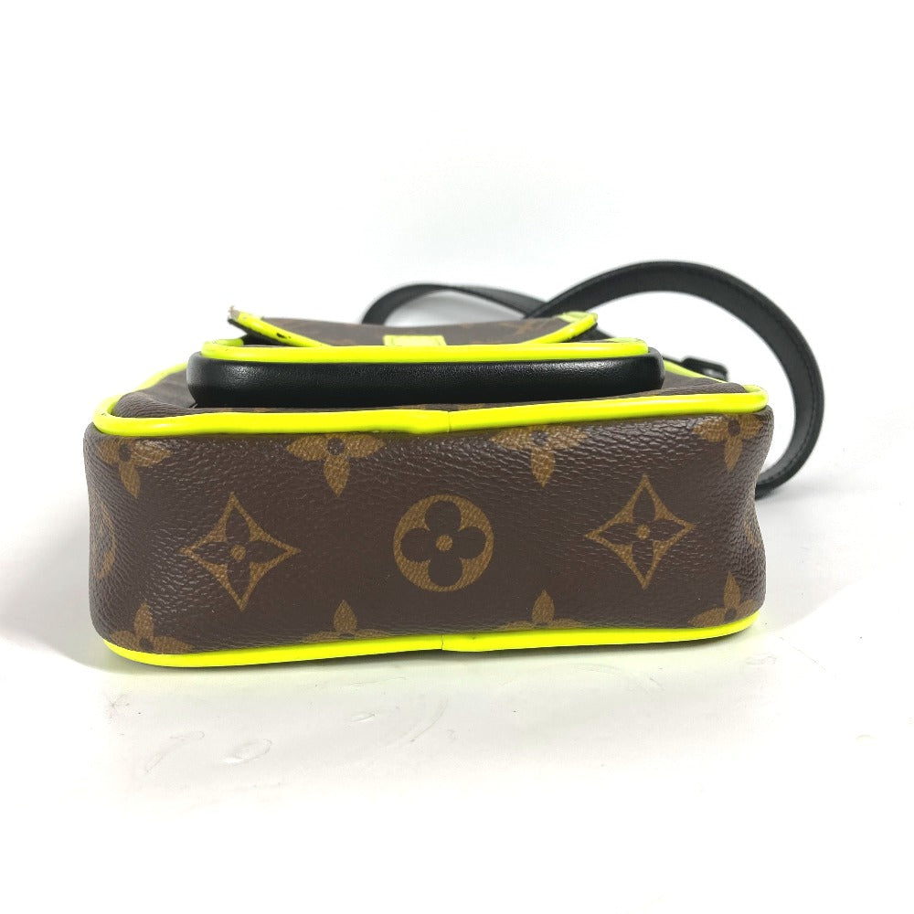 LOUIS VUITTON M80793 モノグラムマカサー クリストファー ウェアラブル ウォレット 斜め掛け ポシェット カバン ショルダーバッグ モノグラムキャンバス メンズ ブラウン