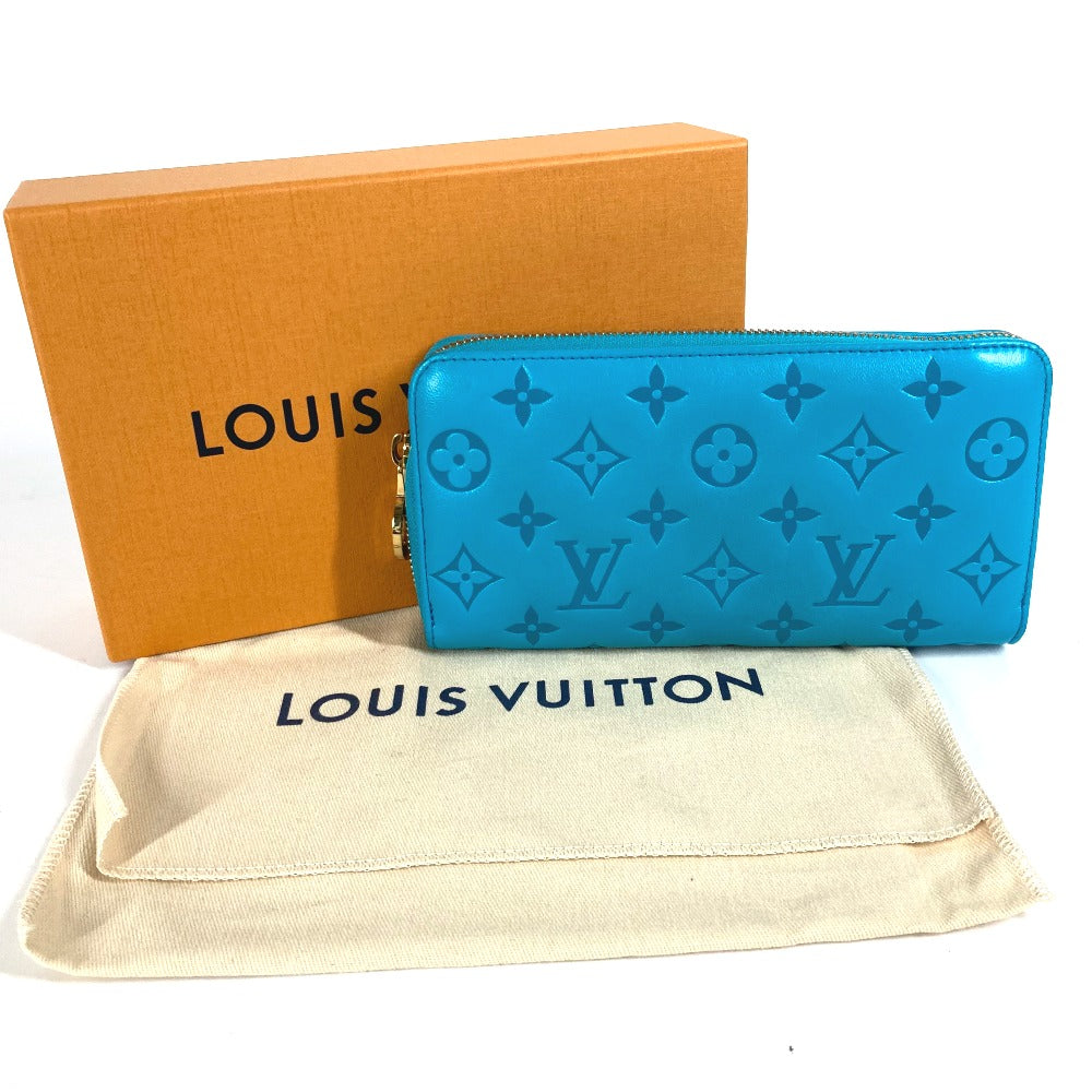 LOUIS VUITTON M81512 モノグラムエンボス ジッピーウォレット ラウンドファスナー 長財布 レザー レディース