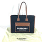 BURBERRY 8055747 ロゴ FREYA TOTE フレヤ トート 肩掛け カバン トートバッグ ショルダーバッグ レザー/キャンバス レディース - brandshop-reference