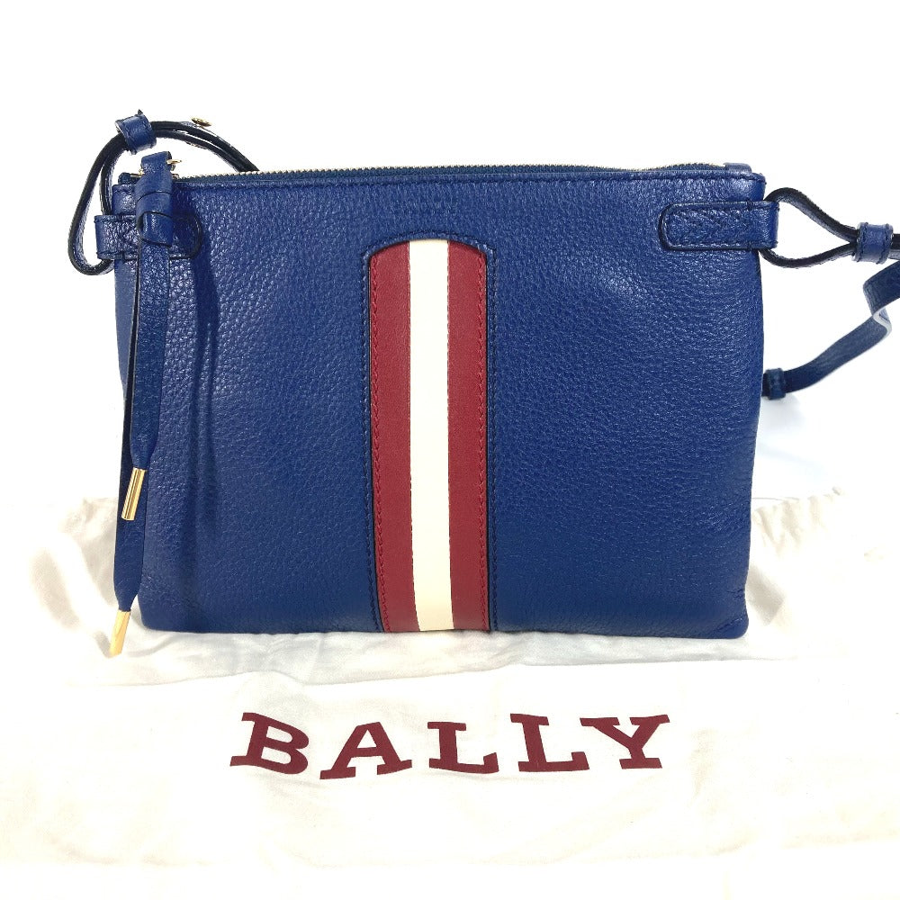 BALLY MOSSEY707 2WAYバッグ カバン クラッチバッグ ストライプ カバン 斜め掛け ショルダーバッグ レザー メンズ - brandshop-reference