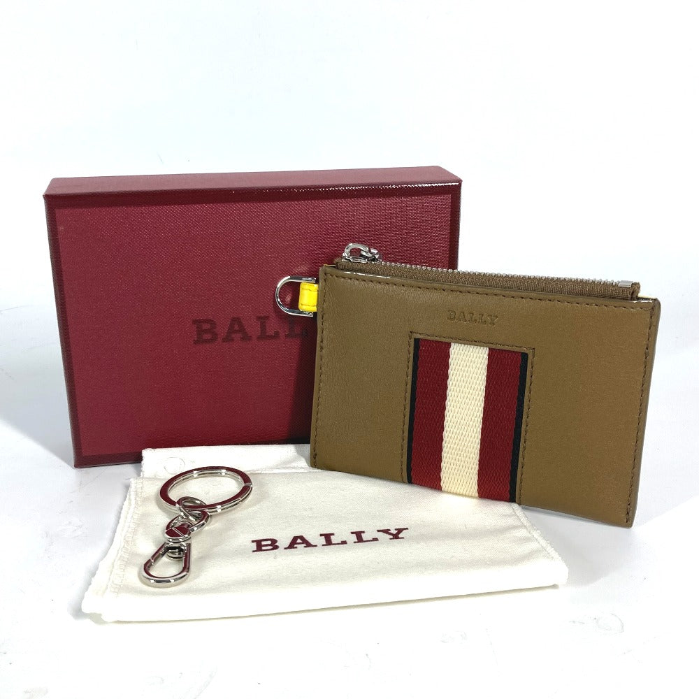 BALLY BON.MM カードケース ロゴ 財布 小銭入れ キーリング付 キーホルダー コインケース レザー メンズ - brandshop-reference