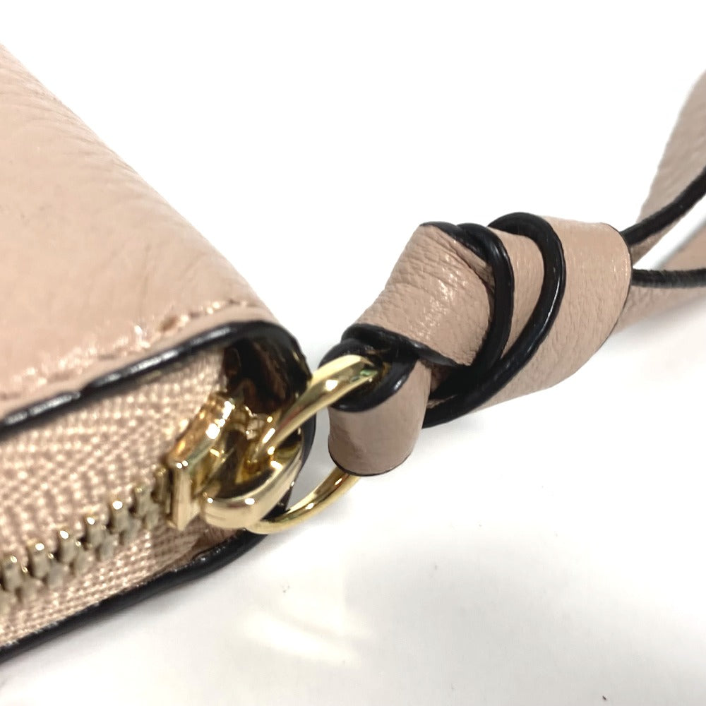 BALLY MORRIN ロゴ 財布 小銭入れ ラウンドファスナー コインケース レザー メンズ ピンクベージュ系 - brandshop-reference