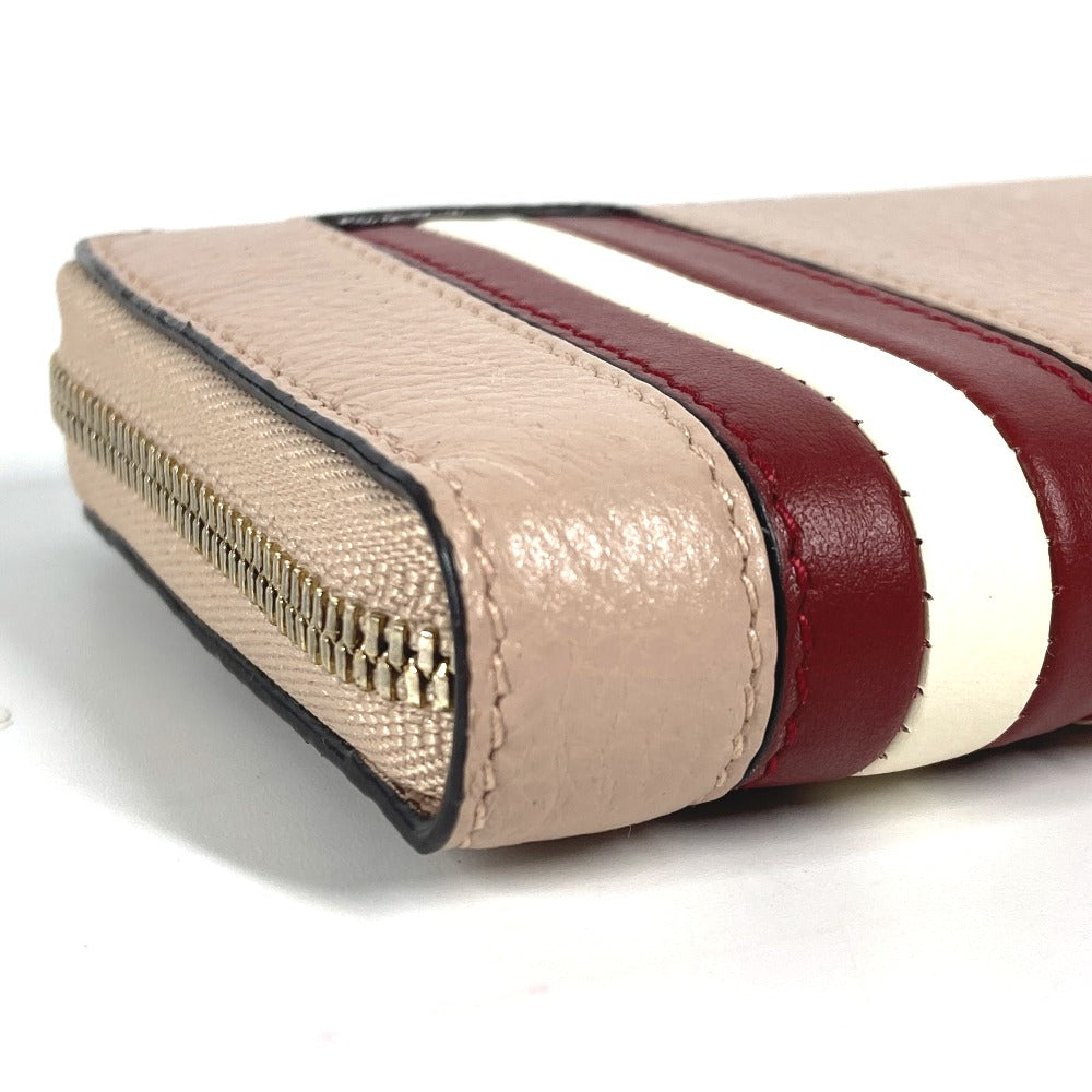 BALLY MORRIN ロゴ 財布 小銭入れ ラウンドファスナー コインケース レザー メンズ ピンクベージュ系 - brandshop-reference