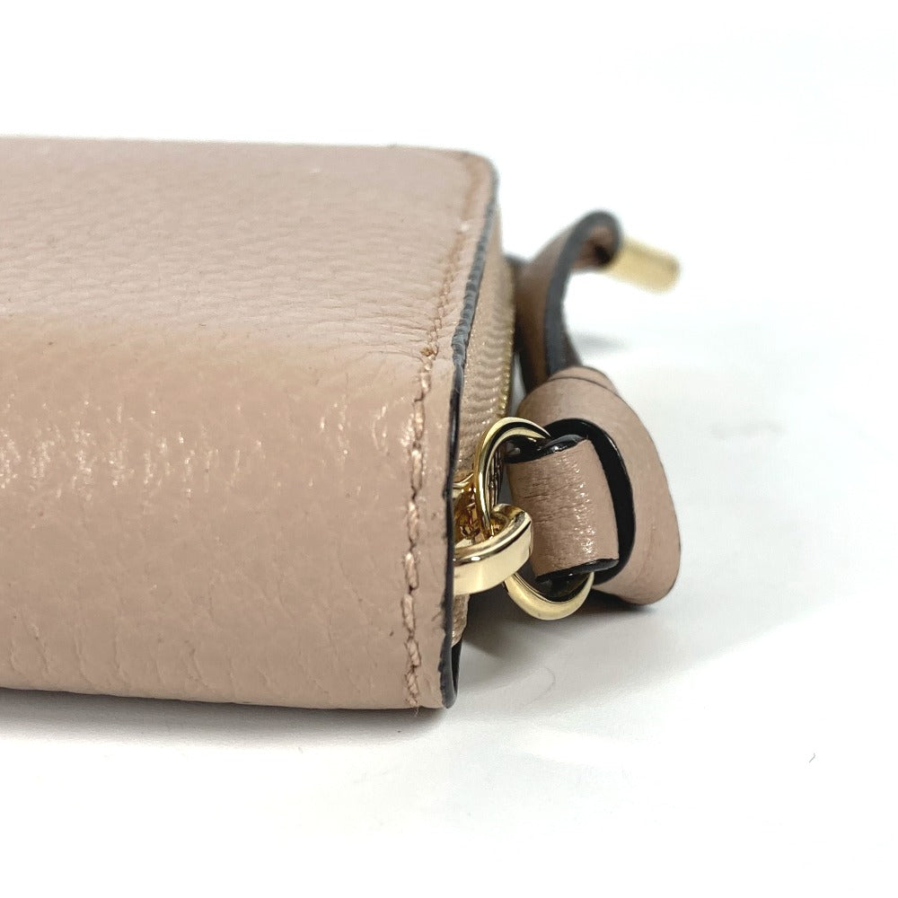 BALLY MORRIN ロゴ 財布 小銭入れ ラウンドファスナー コインケース レザー メンズ ピンクベージュ系 - brandshop-reference