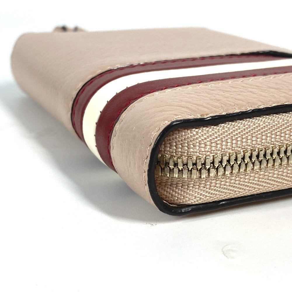 BALLY MORRIN ロゴ 財布 小銭入れ ラウンドファスナー コインケース レザー メンズ ピンクベージュ系 - brandshop-reference