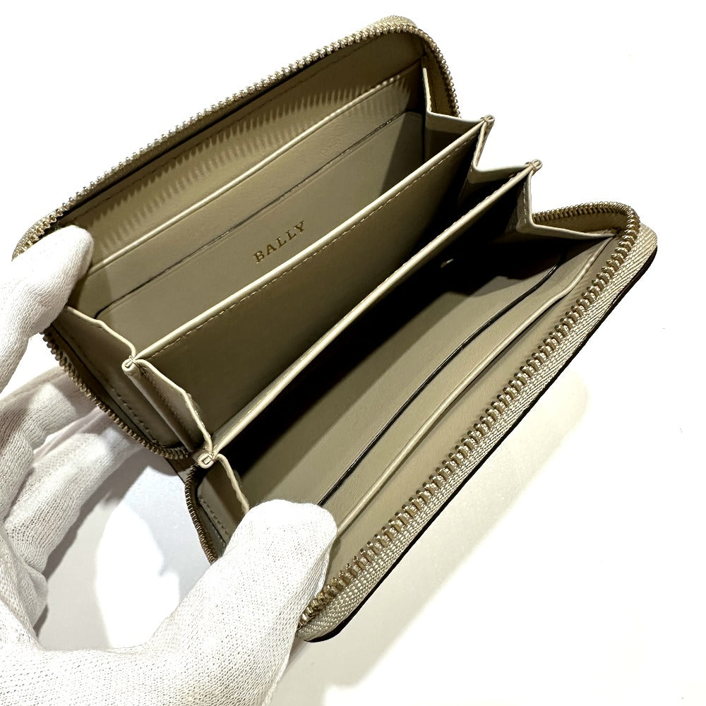 BALLY TORRIN.TSP ロゴ 財布 小銭入れ ラウンドファスナー コインケース レザー メンズ ベージュ - brandshop-reference