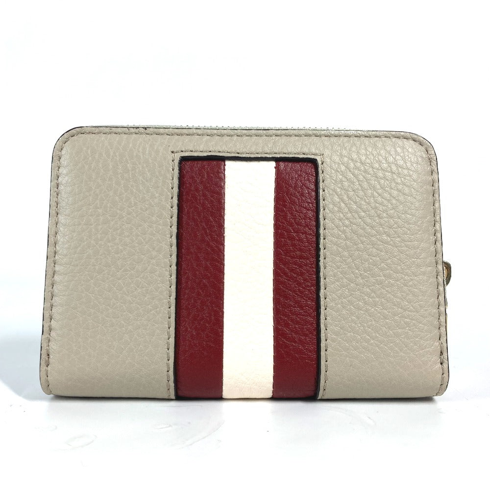 BALLY TORRIN.TSP ロゴ 財布 小銭入れ ラウンドファスナー コインケース レザー メンズ ベージュ - brandshop-reference