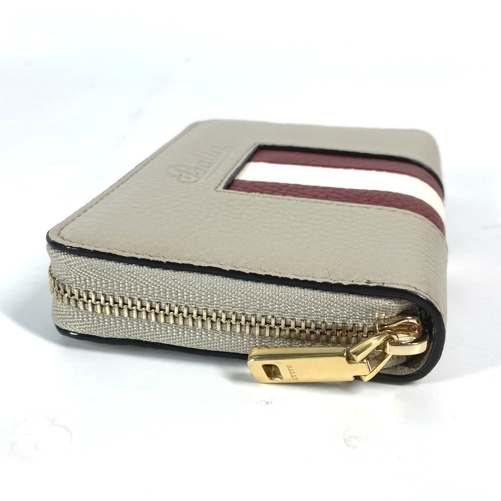 BALLY TORRIN.TSP ロゴ 財布 小銭入れ ラウンドファスナー コインケース レザー メンズ ベージュ - brandshop-reference