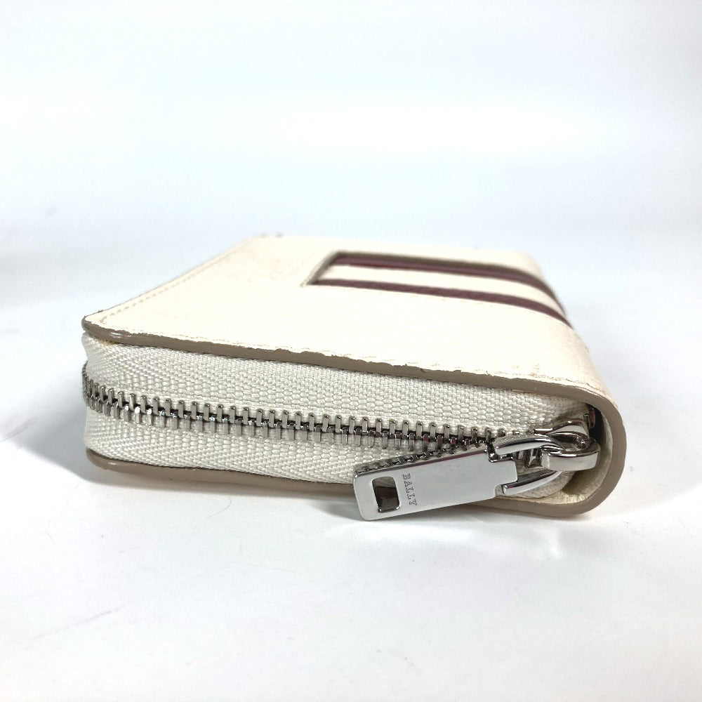 BALLY TORRIN.TSP ロゴ 財布 小銭入れ ラウンドファスナー コインケース レザー メンズ ホワイト - brandshop-reference