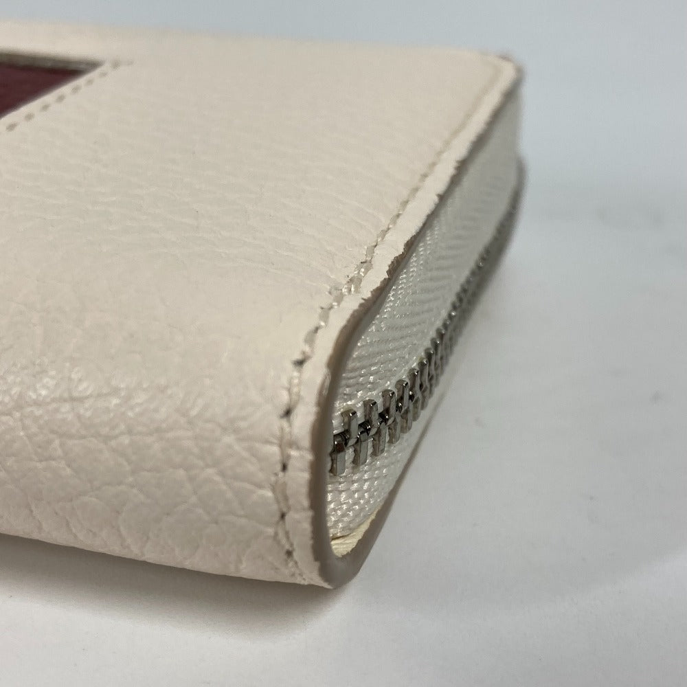 BALLY TORRIN.TSP ロゴ 財布 小銭入れ ラウンドファスナー コインケース レザー メンズ ホワイト - brandshop-reference