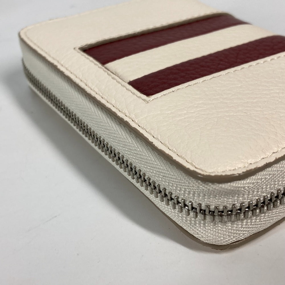 BALLY TORRIN.TSP ロゴ 財布 小銭入れ ラウンドファスナー コインケース レザー メンズ ホワイト - brandshop-reference