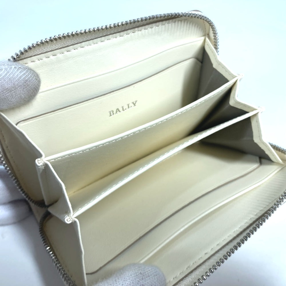 BALLY TORRIN.TSP ロゴ 財布 小銭入れ ラウンドファスナー コインケース レザー メンズ ホワイト - brandshop-reference
