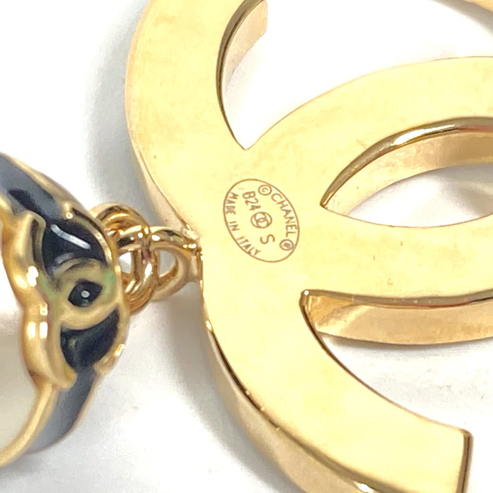 CHANEL B24S CC ココマーク フェイクパール アクセサリー ブローチ メタル レディース ゴールド - brandshop-reference