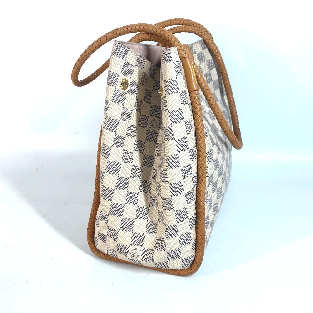 LOUIS VUITTON N44027 ダミエアズール プロプリアノ カバン 肩掛け トートバッグ フリンジ タッセル ショルダーバッグ ダミエアズールキャンバス レディース ホワイト