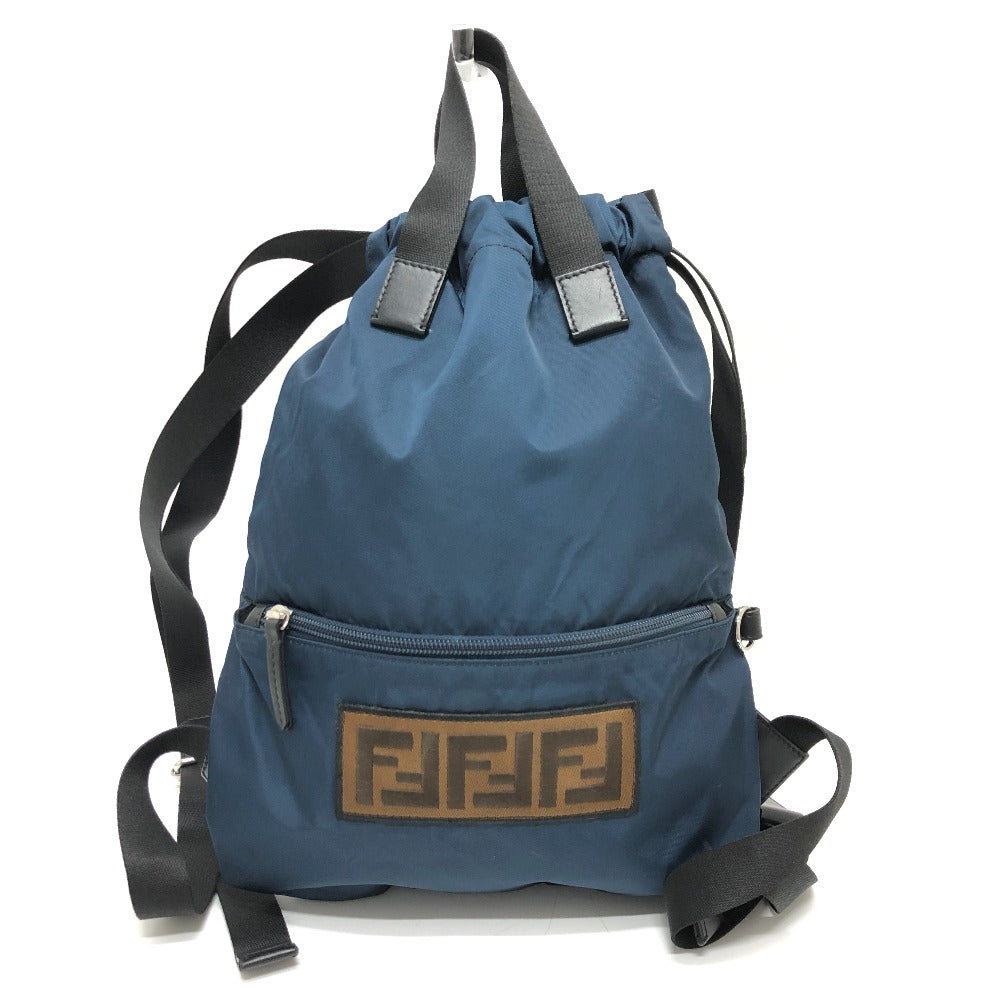 FENDI 8BZ045 ズッカ ロゴ ナップサック バックパック リュックサック ナイロン ユニセックス - brandshop-reference