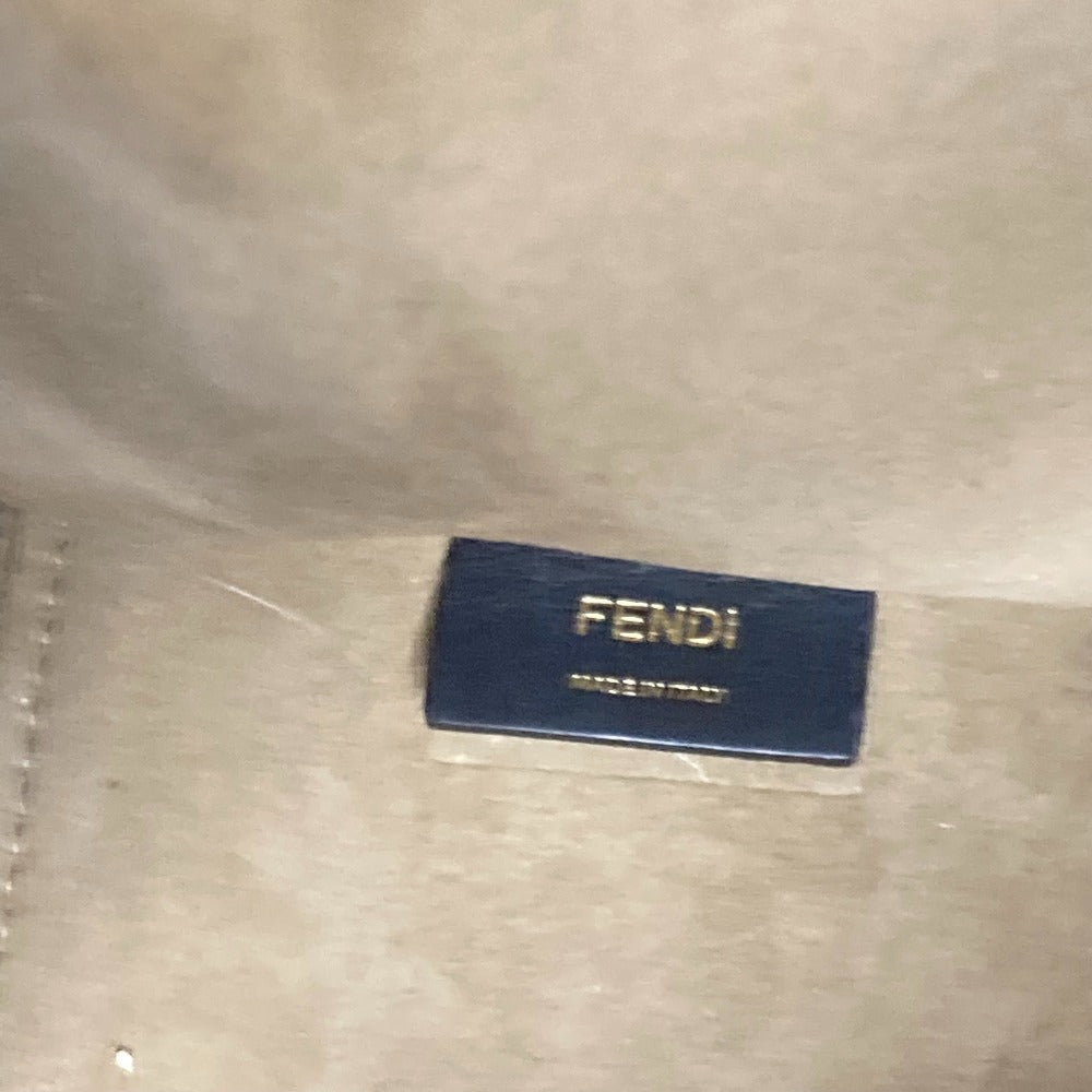FENDI 8BH386 サンシャイン ミディアム トート カバン トートバッグ 肩掛け ショルダーバッグ レザー/キャンバス レディース ブラウン