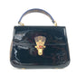 LOUIS VUITTON M53353 Monogram Cherrywood PM Handbag in Patent Leather, Black