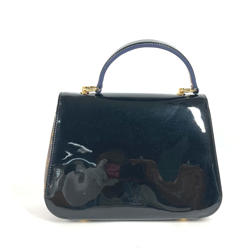 LOUIS VUITTON M53353 Monogram Cherrywood PM Handbag in Patent Leather, Black