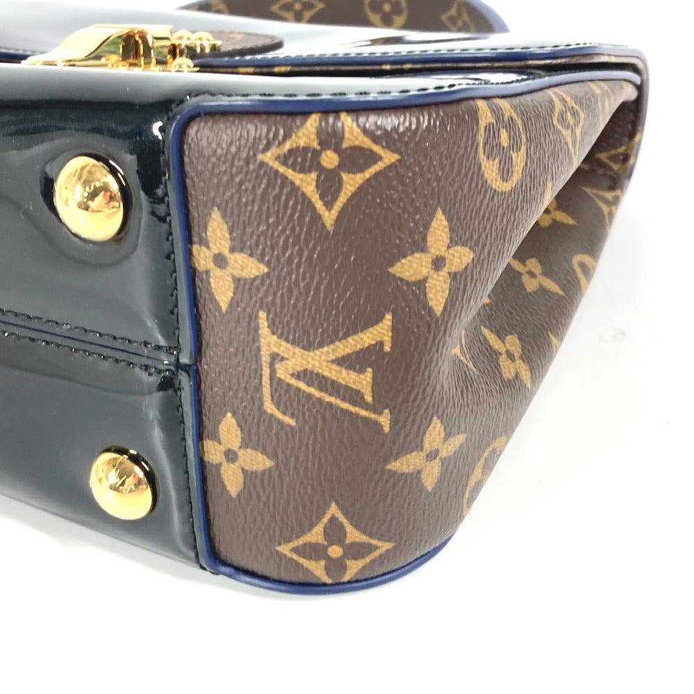 LOUIS VUITTON M53353 Monogram Cherrywood PM Handbag in Patent Leather, Black