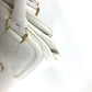 FENDI 8BN167 Horse Selleria Logo Shoulder Tote Bag Leather Women's White