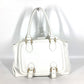 FENDI 8BN167 Horse Selleria Logo Shoulder Tote Bag Leather Women's White