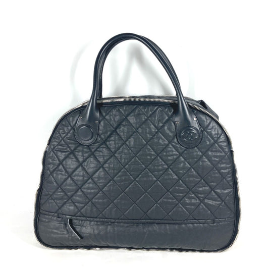 CHANEL 旅行バッグ CC ココマーク マトラッセ キルティング ショルダーバッグ 肩掛け トートバッグ トラベルバッグ ボストンバッグ コーティングキャンバス レディース ブラック