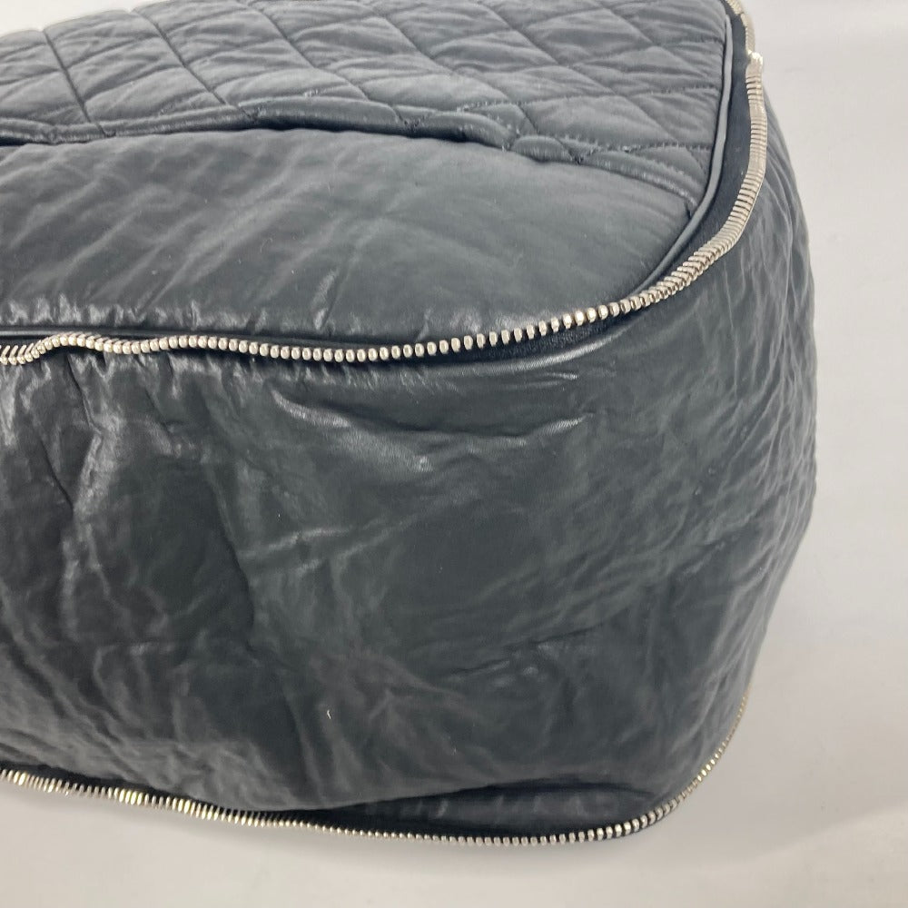 CHANEL 旅行バッグ CC ココマーク マトラッセ キルティング ショルダーバッグ 肩掛け トートバッグ トラベルバッグ ボストンバッグ コーティングキャンバス レディース ブラック