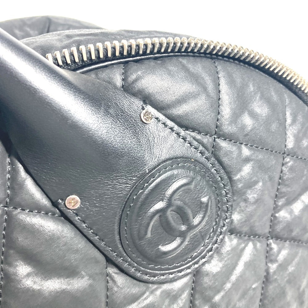 CHANEL 旅行バッグ CC ココマーク マトラッセ キルティング ショルダーバッグ 肩掛け トートバッグ トラベルバッグ ボストンバッグ コーティングキャンバス レディース ブラック