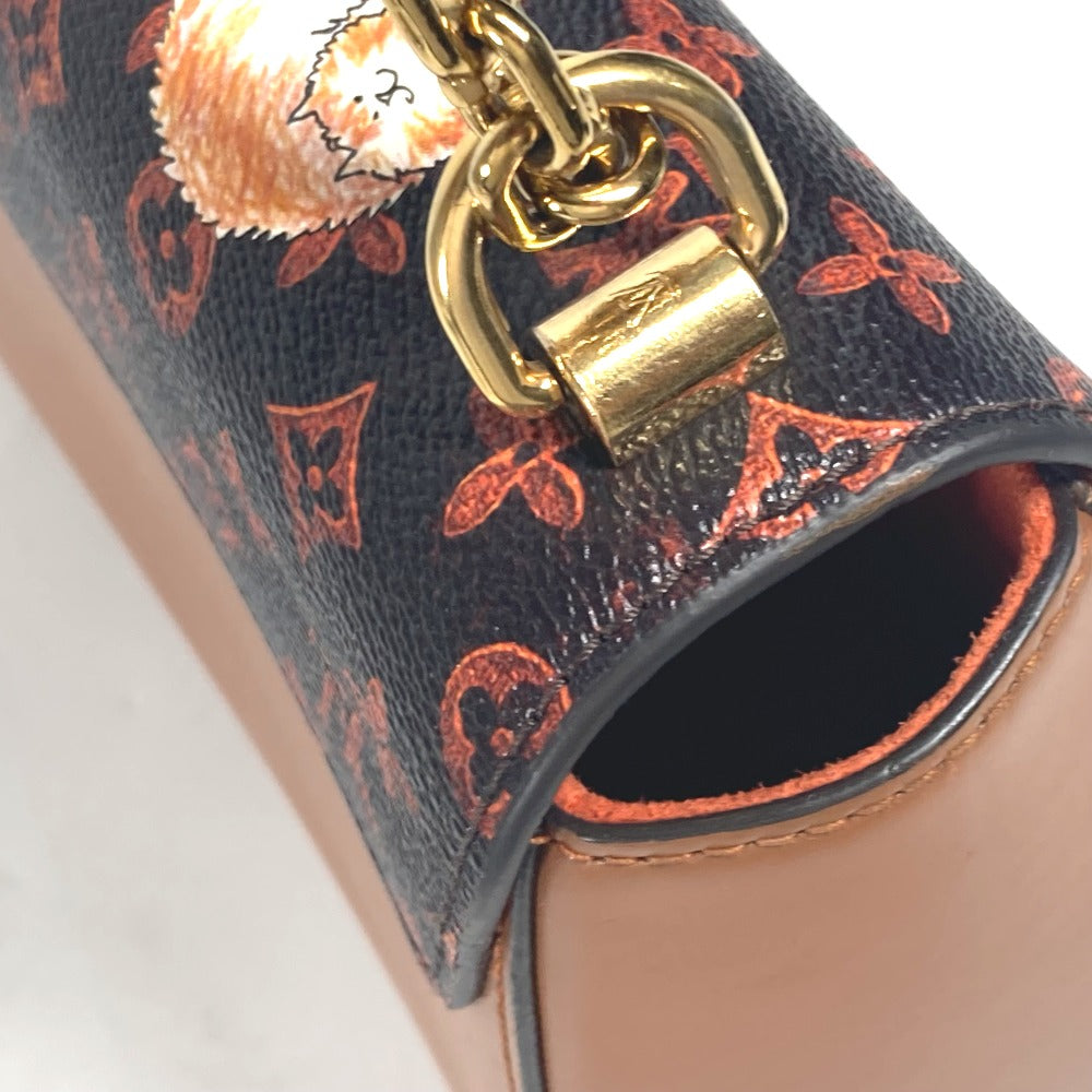 LOUIS VUITTON M44408 モノグラム キャットグラム 猫 サック ツイストMM カバン チェーンバッグ 斜め掛け Wチェーン ショルダーバッグ モノグラムキャンバス レディース ブラウン - brandshop-reference