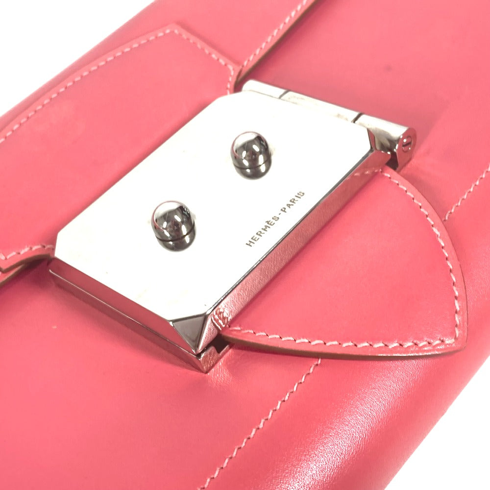 HERMES サッククラッチ グッドロック  ポーチ カバン ストラップ付 クラッチバッグ レザー レディース ローズリップスティック ピンク - brandshop-reference