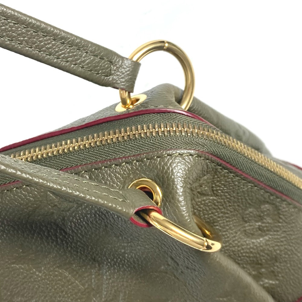 LOUIS VUITTON M43669 Monogram Empreinte Pontu PM Shoulder Bag in Monogram Empreinte Leather, Khaki Fango Khaki