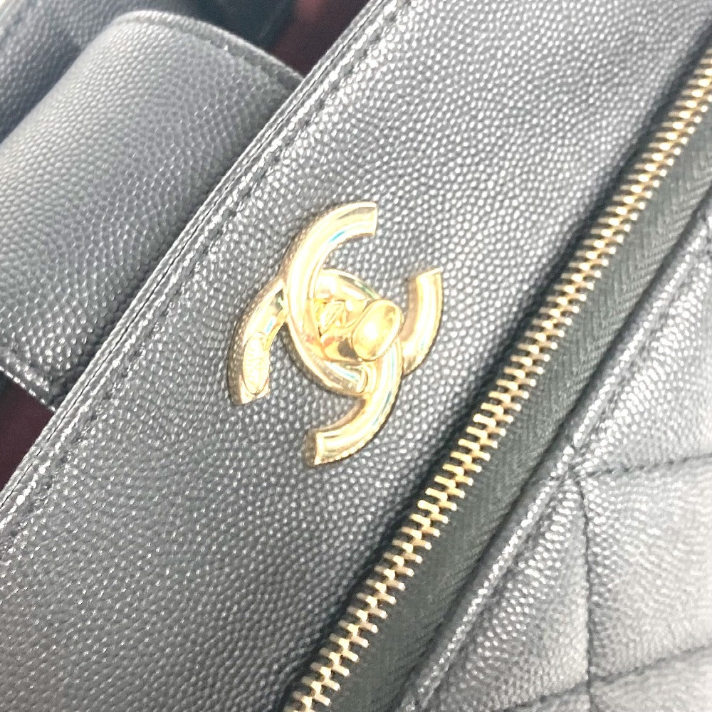 CHANEL A93795 CC ココマーク アフィニティ マトラッセ キルティング 2WAYバッグ トートバッグ 斜め掛け チェーン ショルダーバッグ キャビアスキン レディース ブラック - brandshop-reference