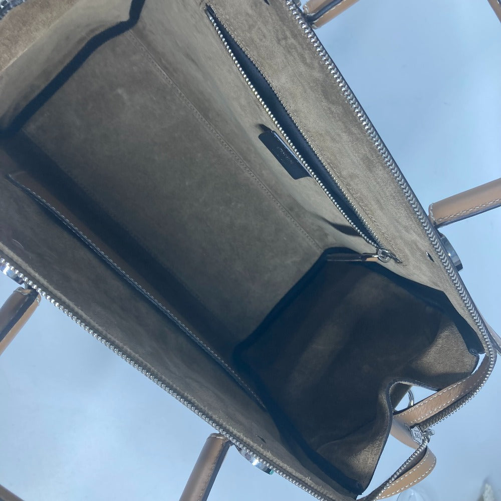 FENDI 7VA571 ズッカ SOFT TRUNK ソフトランク カバン 2WAYバッグ ドクターバッグ ショルダーバッグ 斜め掛け ハンドバッグ キャンバス/レザー ユニセックス ブラウン - brandshop-reference