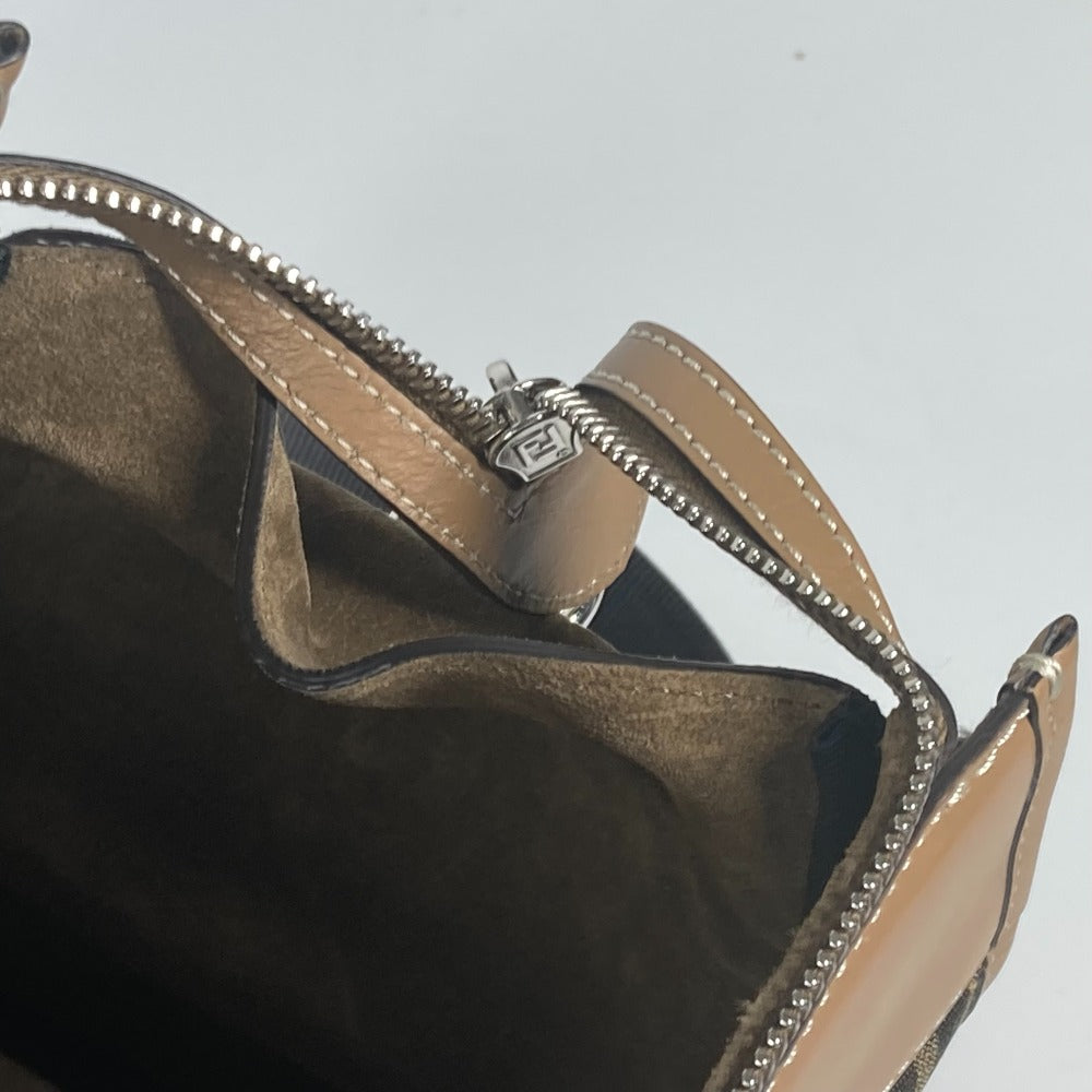 FENDI 7VA571 ズッカ SOFT TRUNK ソフトランク カバン 2WAYバッグ ドクターバッグ ショルダーバッグ 斜め掛け ハンドバッグ キャンバス/レザー ユニセックス ブラウン - brandshop-reference