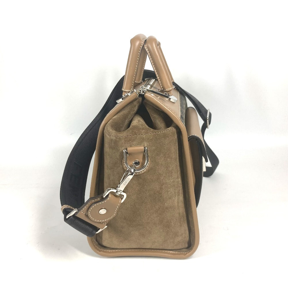 FENDI 7VA571 ズッカ SOFT TRUNK ソフトランク カバン 2WAYバッグ ドクターバッグ ショルダーバッグ 斜め掛け ハンドバッグ キャンバス/レザー ユニセックス ブラウン - brandshop-reference