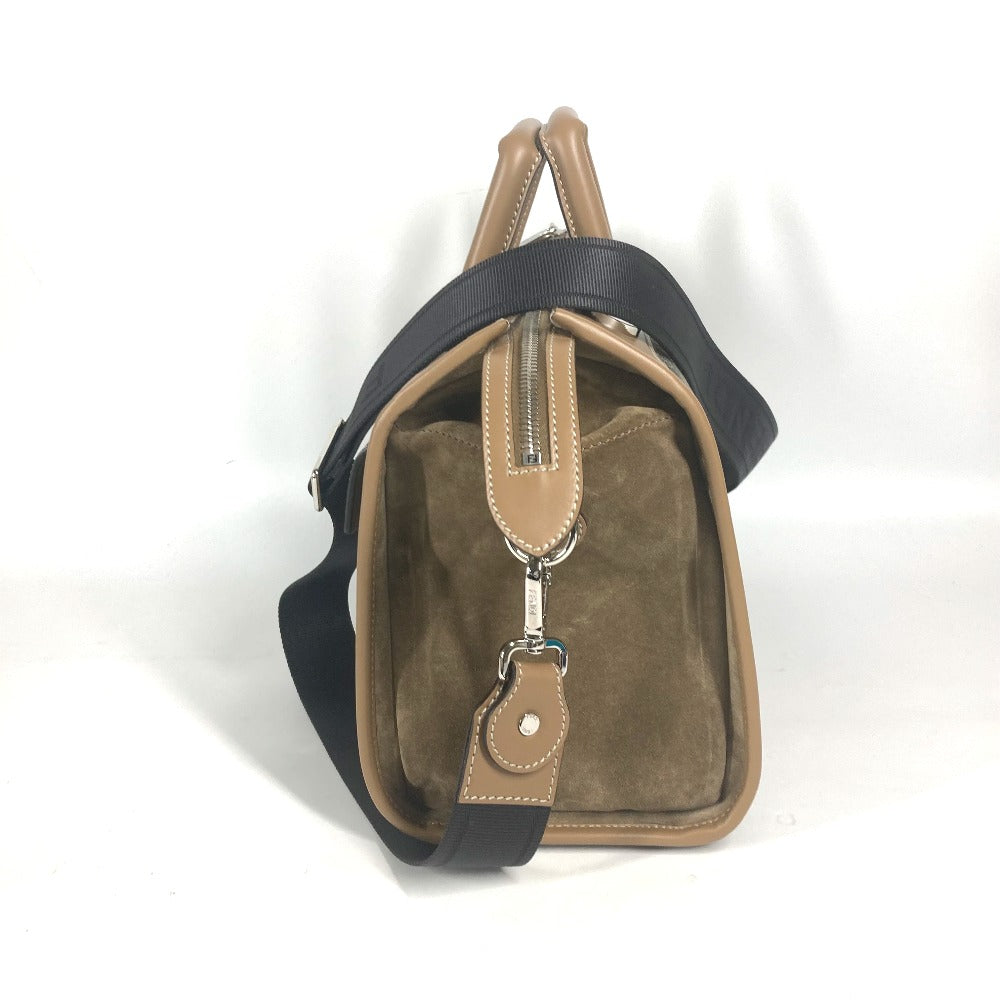 FENDI 7VA571 ズッカ SOFT TRUNK ソフトランク カバン 2WAYバッグ ドクターバッグ ショルダーバッグ 斜め掛け ハンドバッグ キャンバス/レザー ユニセックス ブラウン - brandshop-reference