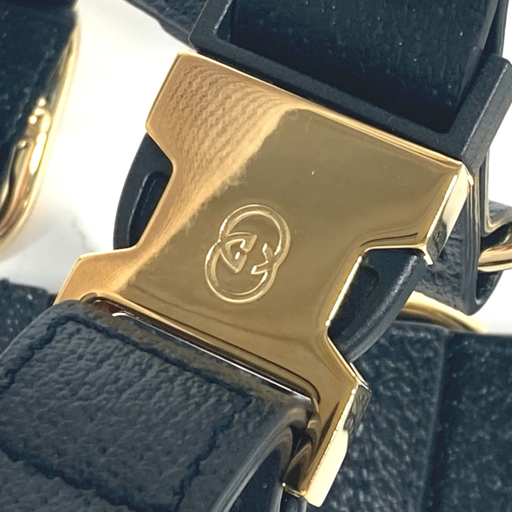 GUCCI 695253 GG スモール ペット ハーネス 犬 グッズ お散歩 ワンちゃん ドッグ DOG 雑貨 レザー ユニセックス ブラック