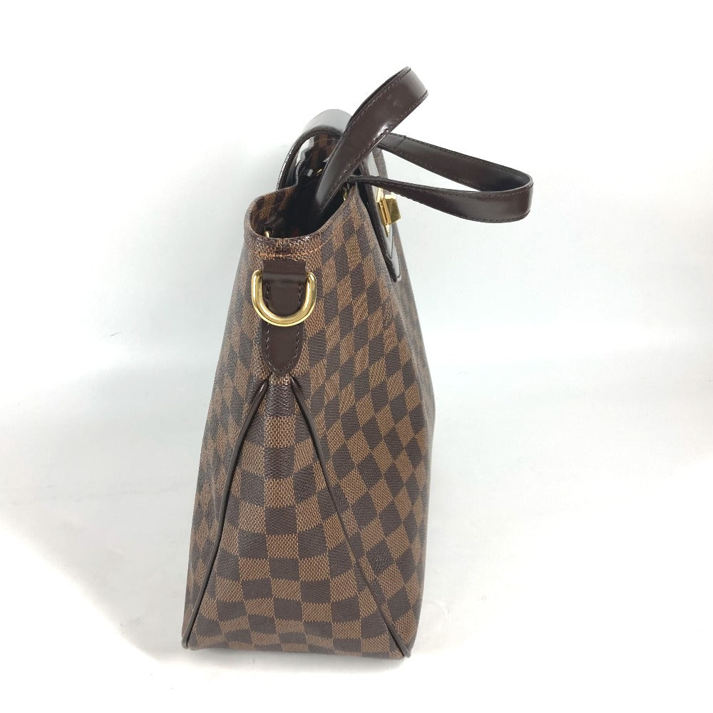 LOUIS VUITTON N41177 Damier Cabas Roseberry Handbag/Tote Bag in Damier Canvas, Women's, Ebene Brown